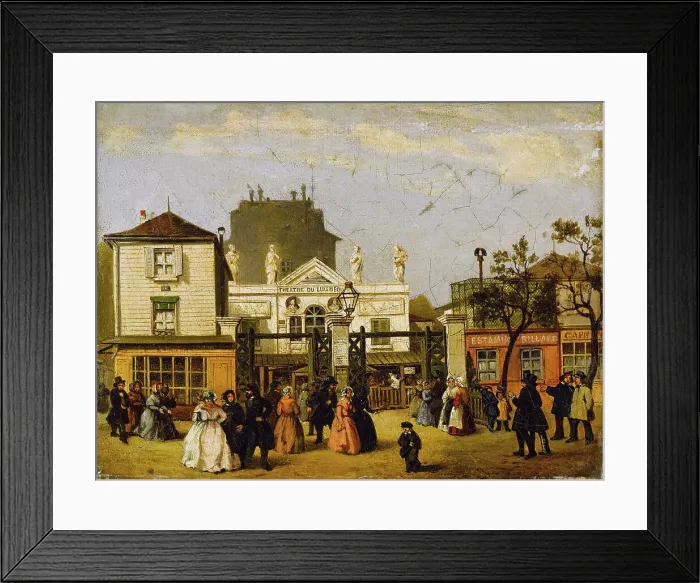 Framed Print : The Luxembourg theatre, known as Bobino, rue de Fleurs, around 1845, current 6th... c1840-1850. Creator: Unknown Framed Print : The Luxembourg theatre, known as Bobino, rue de Fleurs, around 1845, current 6th... c1840-1850. Creator: Unknown