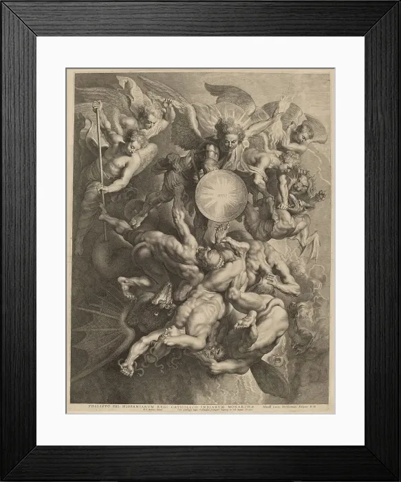 Framed Print : The Fall of the Rebel Angels, 1621. Creator: Lucas Vorsterman Framed Print : The Fall of the Rebel Angels, 1621. Creator: Lucas Vorsterman