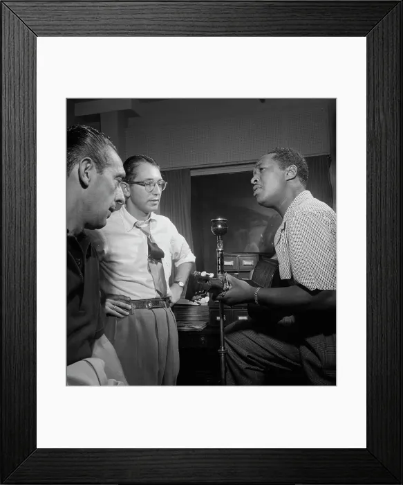 Framed Print : Portrait of Symphony Sid and Josh White, WHOM, New York, N.Y. 1946. Creator: William Paul Gottlieb Framed Print : Portrait of Symphony Sid and Josh White, WHOM, New York, N.Y. 1946. Creator: William Paul Gottlieb