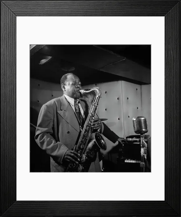 Framed Print : Portrait of Coleman Hawkins and Miles Davis, Three Deuces, New York, N.Y. ca. July 1947. Creator: William Paul Gottlieb Framed Print : Portrait of Coleman Hawkins and Miles Davis, Three Deuces, New York, N.Y. ca. July 1947. Creator: William Paul Gottlieb