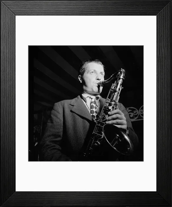 Framed Print : Portrait of Charlie Barnet, WOR broadcast, Aquarium, New York, N.Y. ca. Aug. 1946. Creator: William Paul Gottlieb Framed Print : Portrait of Charlie Barnet, WOR broadcast, Aquarium, New York, N.Y. ca. Aug. 1946. Creator: William Paul Gottlieb