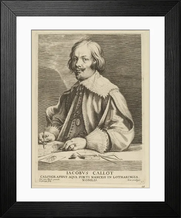 Framed Print : Jacques Callot. Creator: Lucas Vorsterman Framed Print : Jacques Callot. Creator: Lucas Vorsterman