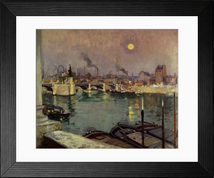Framed Print : Le Pont de Grenelle, vu de la maison de l'artiste, quai Louis-Blériot, actuels 15ème...c1852-1889. Creator: Alexandre Nozal Framed Print : Le Pont de Grenelle, vu de la maison de l'artiste, quai Louis-Blériot, actuels 15ème...c1852-1889. Creator: Alexandre Nozal