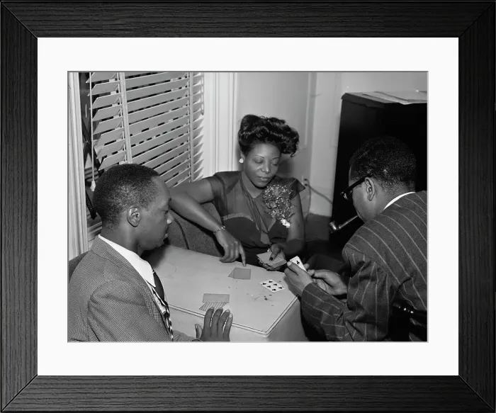 Framed Print : Portrait of Tadd Dameron, Mary Lou Williams, and Dizzy...Mary Lou Williams apartment, N.Y. 1947. Creator: William Paul Gottlieb Framed Print : Portrait of Tadd Dameron, Mary Lou Williams, and Dizzy...Mary Lou Williams apartment, N.Y. 1947. Creator: William Paul Gottlieb
