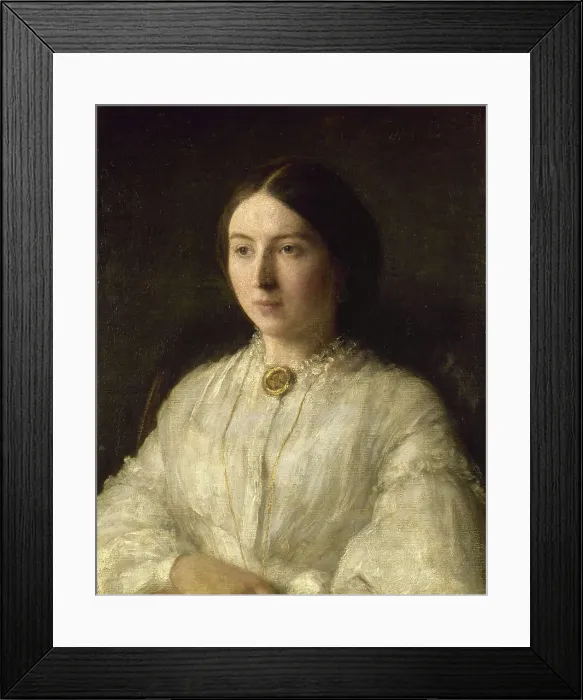 Framed Print : Portrait de Mme Edwin Edwards, between 1861 and 1864. Creator: Henri Fantin-Latour Framed Print : Portrait de Mme Edwin Edwards, between 1861 and 1864. Creator: Henri Fantin-Latour