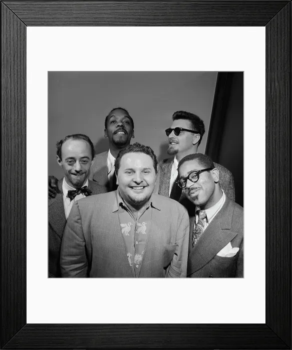 Framed Print : Portrait of Dave Lambert, John Simmons, Chubby Jackson, George Handy...New York, 1947. Creator: William Paul Gottlieb Framed Print : Portrait of Dave Lambert, John Simmons, Chubby Jackson, George Handy...New York, 1947. Creator: William Paul Gottlieb