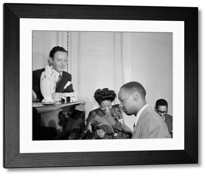 Framed Print : Portrait of Milt Orent, Mary Lou Williams, Hank Jones... Mary Lou Williams apartment...1947. Creator: William Paul Gottlieb Framed Print : Portrait of Milt Orent, Mary Lou Williams, Hank Jones... Mary Lou Williams apartment...1947. Creator: William Paul Gottlieb