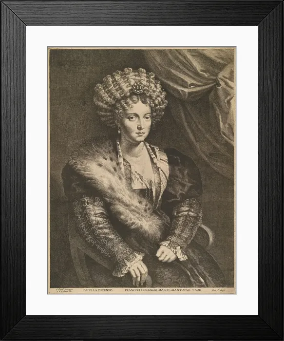 Framed Print : Isabella d'Este. Creator: Lucas Vorsterman Framed Print : Isabella d'Este. Creator: Lucas Vorsterman