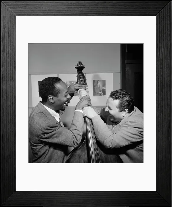 Framed Print : Portrait of Chubby Jackson and John Simmons, William P. Gottlieb's office, N.Y. ca. July 1947. Creator: William Paul Gottlieb Framed Print : Portrait of Chubby Jackson and John Simmons, William P. Gottlieb's office, N.Y. ca. July 1947. Creator: William Paul Gottlieb