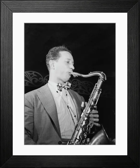 Framed Print : Portrait of Sam Donahue, Aquarium, New York, N.Y. ca. Dec. 1946. Creator: William Paul Gottlieb Framed Print : Portrait of Sam Donahue, Aquarium, New York, N.Y. ca. Dec. 1946. Creator: William Paul Gottlieb