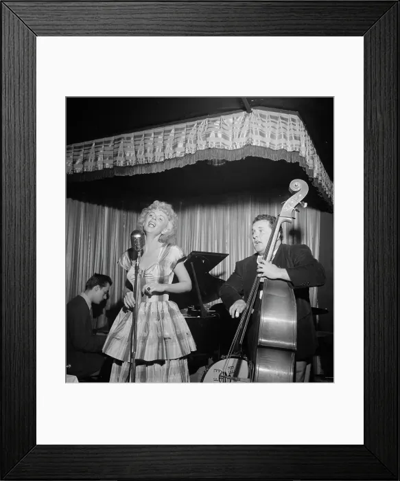 Framed Print : Portrait of Chubby Jackson and Dottie Reid, Onyx, New York, N.Y. ca. July 1947. Creator: William Paul Gottlieb Framed Print : Portrait of Chubby Jackson and Dottie Reid, Onyx, New York, N.Y. ca. July 1947. Creator: William Paul Gottlieb