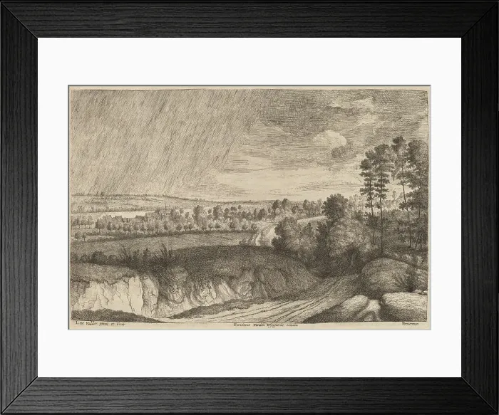 Framed Print : Rainy Landscape, 1636 / 1669. Creator: Lucas Vorsterman Framed Print : Rainy Landscape, 1636 / 1669. Creator: Lucas Vorsterman