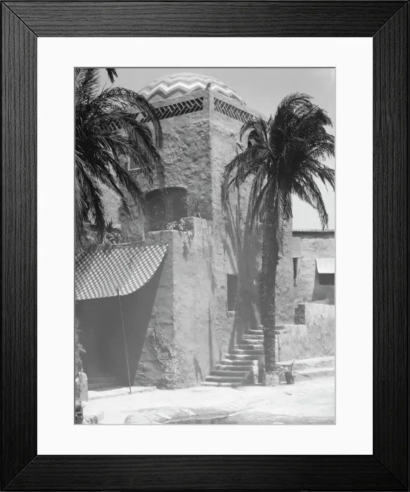 Framed Print : Unidentified building, possibly associated with Cecil DeMille, between 1911 and 1942. Creator: Arnold Genthe Framed Print : Unidentified building, possibly associated with Cecil DeMille, between 1911 and 1942. Creator: Arnold Genthe
