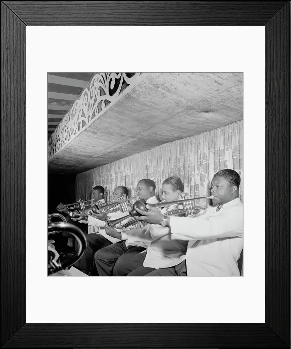 Framed Print : Portrait of Cat Anderson, Ray Nance, and Taft Jordan(?), Aquarium, New York, N.Y. ca. Nov. 1946. Creator: William Paul Gottlieb Framed Print : Portrait of Cat Anderson, Ray Nance, and Taft Jordan(?), Aquarium, New York, N.Y. ca. Nov. 1946. Creator: William Paul Gottlieb