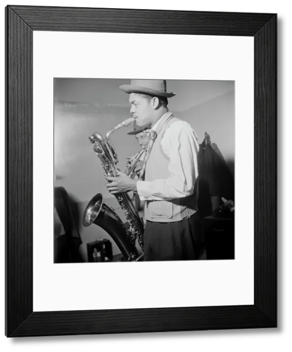 Framed Print : Portrait of Illinois Jacquet, New York, N.Y. ca. May 1947. Creator: William Paul Gottlieb Framed Print : Portrait of Illinois Jacquet, New York, N.Y. ca. May 1947. Creator: William Paul Gottlieb