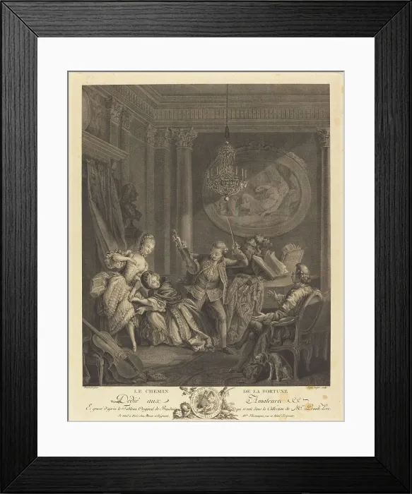 Framed Print : Le chemin de la fortune, 1778. The Road to Fortune. Creator: Nicolas-Joseph Voyez Framed Print : Le chemin de la fortune, 1778. The Road to Fortune. Creator: Nicolas-Joseph Voyez
