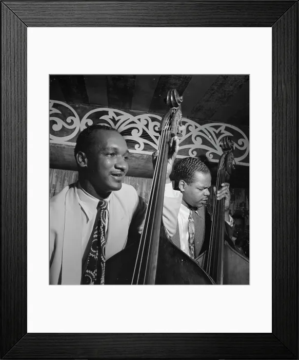 Framed Print : Portrait of Oscar Pettiford and Junior Raglin, Aquarium, New York, N.Y. ca. Nov. 1946. Creator: William Paul Gottlieb Framed Print : Portrait of Oscar Pettiford and Junior Raglin, Aquarium, New York, N.Y. ca. Nov. 1946. Creator: William Paul Gottlieb