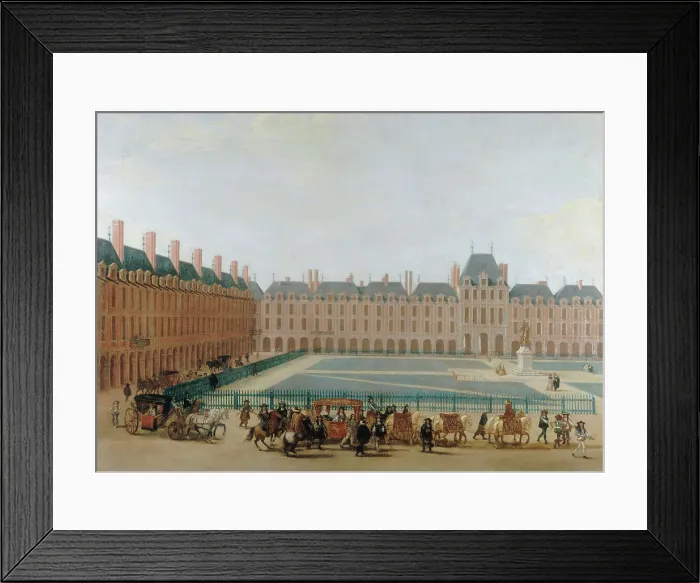 Framed Print : Place Royale, circa 1660; passage of the king's carriage. c1655 — 1665. Creator: Unknown Framed Print : Place Royale, circa 1660; passage of the king's carriage. c1655 — 1665. Creator: Unknown