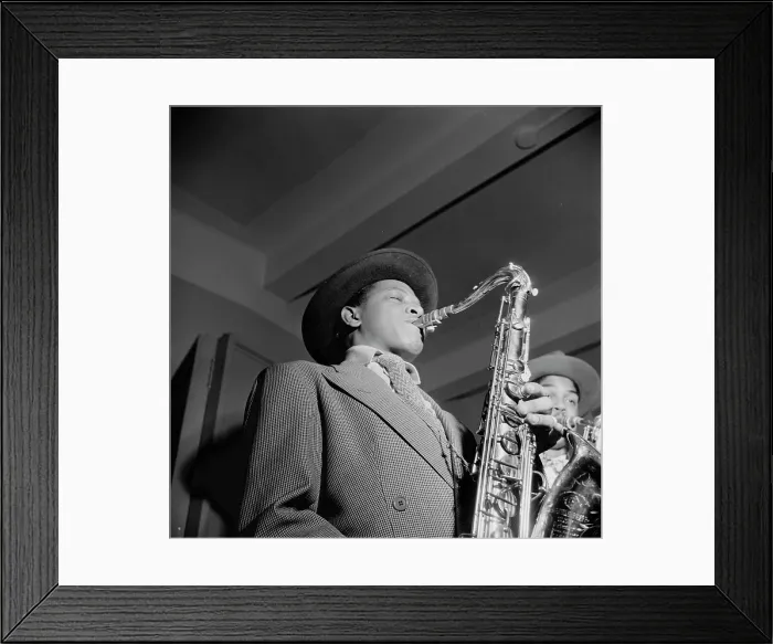 Framed Print : Portrait of Illinois Jacquet, New York, N.Y. ca. May 1947. Creator: William Paul Gottlieb Framed Print : Portrait of Illinois Jacquet, New York, N.Y. ca. May 1947. Creator: William Paul Gottlieb