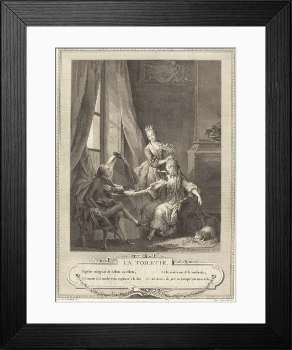 Framed Print : La toilette, 1774. Creator: Nicolas-Joseph Voyez Framed Print : La toilette, 1774. Creator: Nicolas-Joseph Voyez