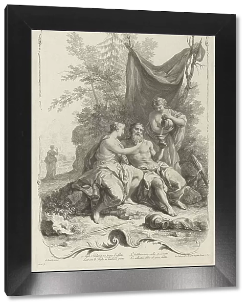 Lot and His Daughters, c. 1745. Creator: Joseph Wagner
