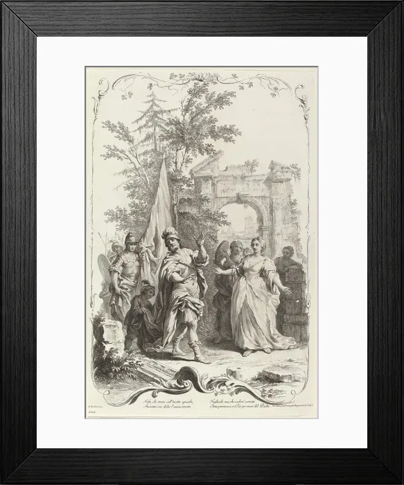 Framed Print : Jephthah and His Daughter, c. 1745. Creator: Joseph Wagner
