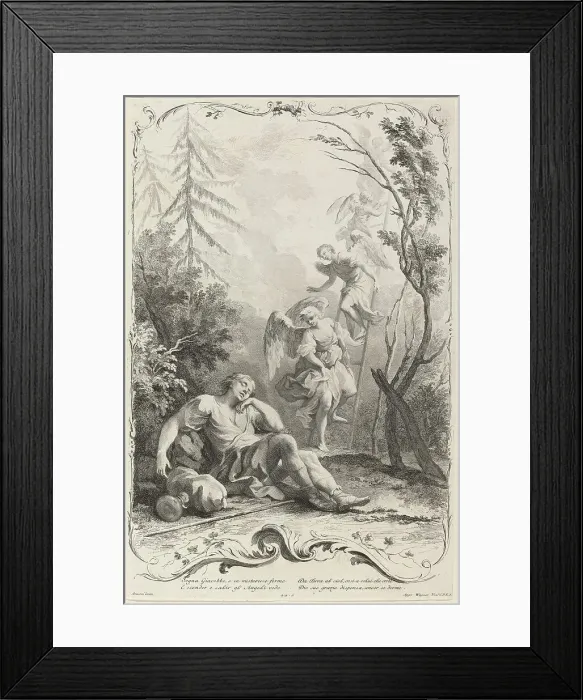 Framed Print : Jacob's Ladder, c. 1745. Creator: Joseph Wagner Framed Print : Jacob's Ladder, c. 1745. Creator: Joseph Wagner