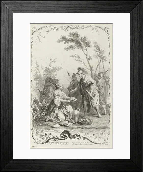 Framed Print : David and Abigail, c. 1745. Creator: Joseph Wagner Framed Print : David and Abigail, c. 1745. Creator: Joseph Wagner
