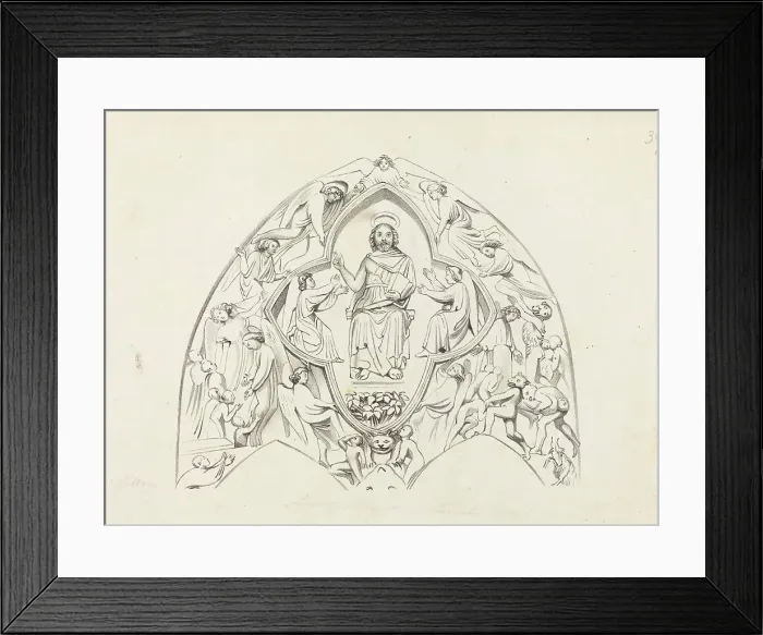 Framed Print : Last Judgment, Lincoln Cathedral, published 1829. Creator: W Walton Framed Print : Last Judgment, Lincoln Cathedral, published 1829. Creator: W Walton