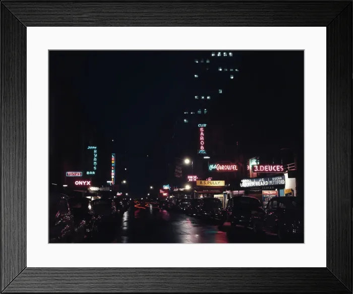 Framed Print : 52nd Street, New York, N.Y. ca. July 1948. Creator: William Paul Gottlieb Framed Print : 52nd Street, New York, N.Y. ca. July 1948. Creator: William Paul Gottlieb