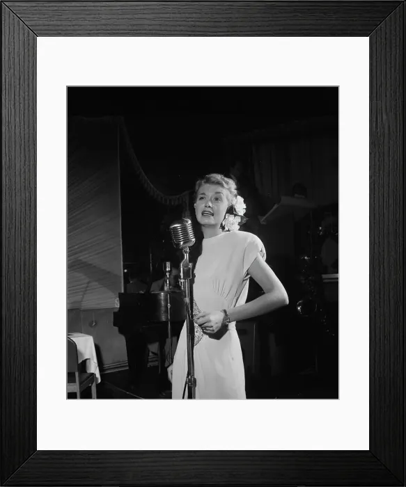 Framed Print : Portrait of June Christy, Club Troubadour, New York, N.Y. ca. Sept. 1947. Creator: William Paul Gottlieb Framed Print : Portrait of June Christy, Club Troubadour, New York, N.Y. ca. Sept. 1947. Creator: William Paul Gottlieb