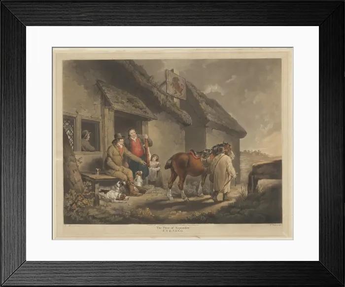 Framed Print : The First of September, Evening, published 1796. Creator: William Ward Framed Print : The First of September, Evening, published 1796. Creator: William Ward