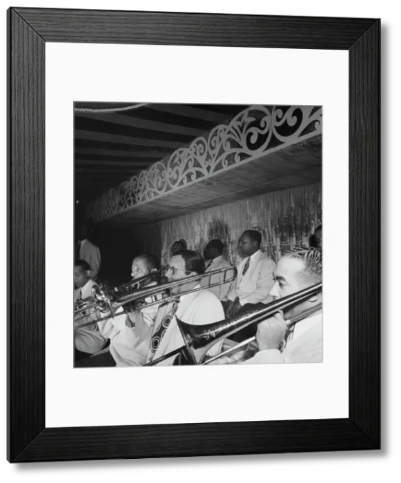 Framed Print : Portrait of Juan Tizol(?) and Lawrence Brown(?), Aquarium, New York, N.Y. ca. Nov. 1946. Creator: William Paul Gottlieb Framed Print : Portrait of Juan Tizol(?) and Lawrence Brown(?), Aquarium, New York, N.Y. ca. Nov. 1946. Creator: William Paul Gottlieb