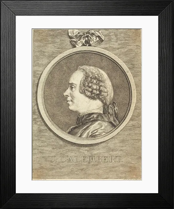Framed Print : J. D'Alembert, 1754. Creator: Claude Henri Watelet Framed Print : J. D'Alembert, 1754. Creator: Claude Henri Watelet