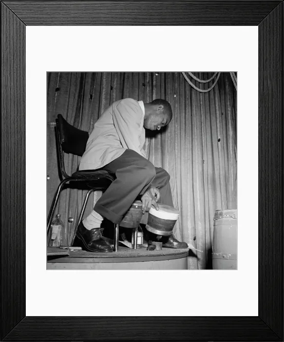 Framed Print : Portrait of Jose Mangual, Glen Island Casino, New York, N.Y. ca. July 1947. Creator: William Paul Gottlieb Framed Print : Portrait of Jose Mangual, Glen Island Casino, New York, N.Y. ca. July 1947. Creator: William Paul Gottlieb
