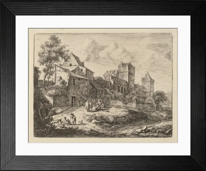 Framed Print : Square in Front of an Inn. Creator: Anthonie Waterloo Framed Print : Square in Front of an Inn. Creator: Anthonie Waterloo