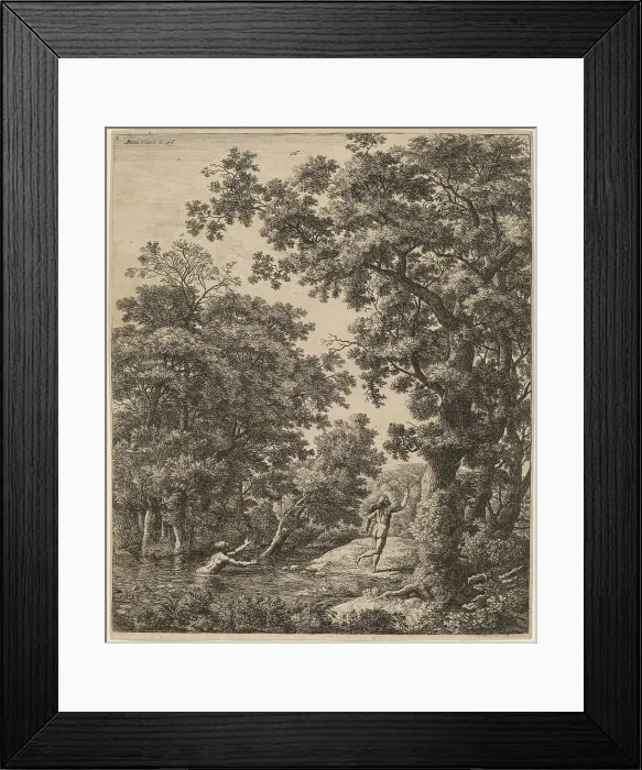 Framed Print : Landscape with Alpheus and Arethusa. Creator: Anthonie Waterloo Framed Print : Landscape with Alpheus and Arethusa. Creator: Anthonie Waterloo