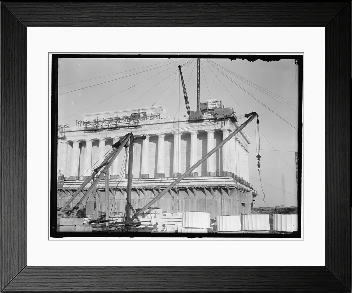 Framed Print : Lincoln Memorial under construction, between 1913 and 1918. Creator: Harris & Ewing. Lincoln Memorial under construction, between 1913 and 1918. Creator: Harris & Ewing Framed Print : Lincoln Memorial under construction, between 1913 and 1918. Creator: Harris & Ewing. Lincoln Memorial under construction, between 1913 and 1918. Creator: Harris & Ewing