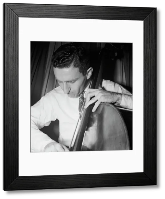 Framed Print : Portrait of Jack Lesberg, Eddie Condon's, New York, N.Y. ca. Sept. 1946. Creator: William Paul Gottlieb Framed Print : Portrait of Jack Lesberg, Eddie Condon's, New York, N.Y. ca. Sept. 1946. Creator: William Paul Gottlieb