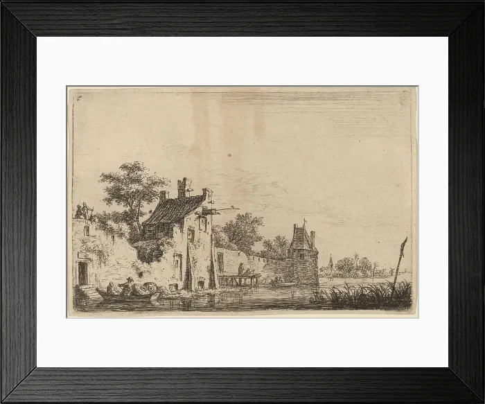 Framed Print : Departure of Two Fishermen. Creator: Anthonie Waterloo Framed Print : Departure of Two Fishermen. Creator: Anthonie Waterloo
