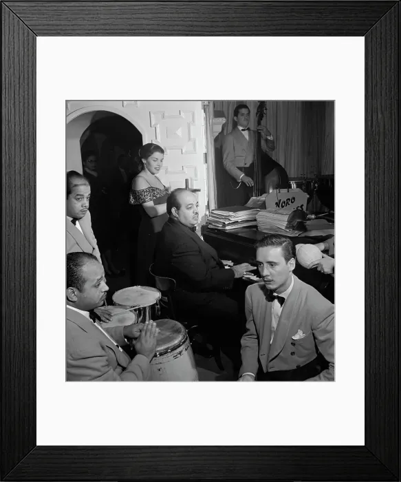Framed Print : Portrait of Noro Morales and Humberto López Morales, Glen Island Casino(?), N.Y. ca. July 1947. Creator: William Paul Gottlieb Framed Print : Portrait of Noro Morales and Humberto López Morales, Glen Island Casino(?), N.Y. ca. July 1947. Creator: William Paul Gottlieb