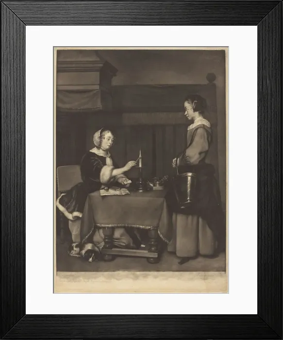 Framed Print : The Female Correspondent, 1771. Creator: James Watson Framed Print : The Female Correspondent, 1771. Creator: James Watson