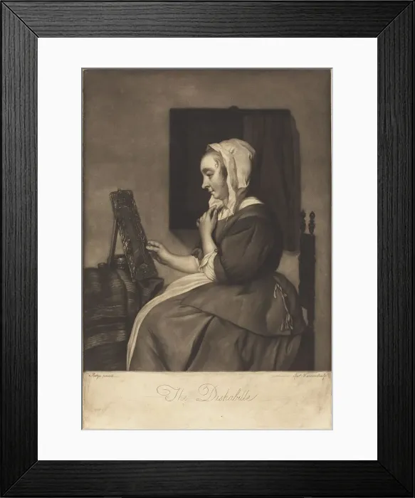 Framed Print : The Deshabille, 1776. Creator: James Watson Framed Print : The Deshabille, 1776. Creator: James Watson