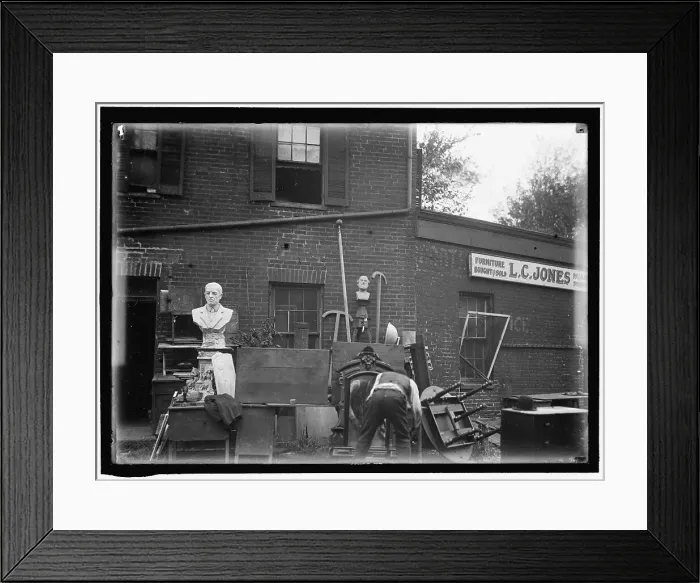 Framed Print : L.C. Jones Furniture, between 1911 and 1920. Creator: Harris & Ewing. L.C. Jones Furniture, between 1911 and 1920. Creator: Harris & Ewing Framed Print : L.C. Jones Furniture, between 1911 and 1920. Creator: Harris & Ewing. L.C. Jones Furniture, between 1911 and 1920. Creator: Harris & Ewing