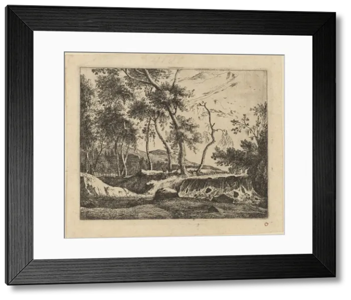 Framed Print : The Waterfall: pl.6. Creators: Roelant Roghman, Melchior Küsel Framed Print : The Waterfall: pl.6. Creators: Roelant Roghman, Melchior Küsel