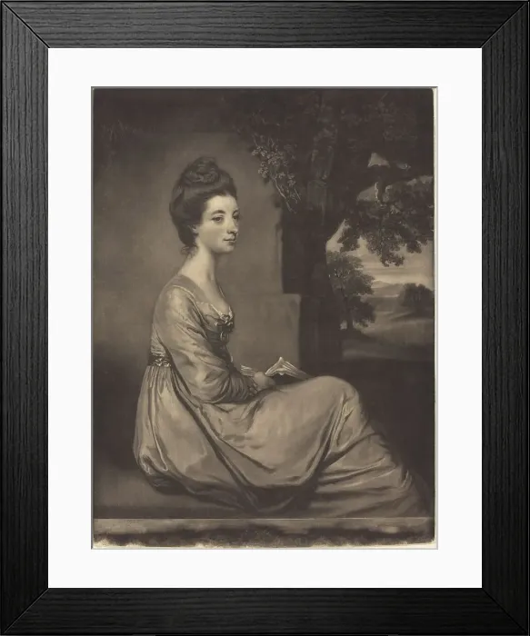 Framed Print : Jemima Countess Cornwallis, 1771. Creator: James Watson Framed Print : Jemima Countess Cornwallis, 1771. Creator: James Watson