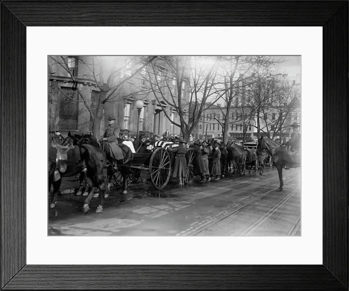 Framed Print : Funeral of Augustus Peabody Gardner, 1918. Creator: Harris & Ewing. Funeral of Augustus Peabody Gardner, 1918. Creator: Harris & Ewing Framed Print : Funeral of Augustus Peabody Gardner, 1918. Creator: Harris & Ewing. Funeral of Augustus Peabody Gardner, 1918. Creator: Harris & Ewing