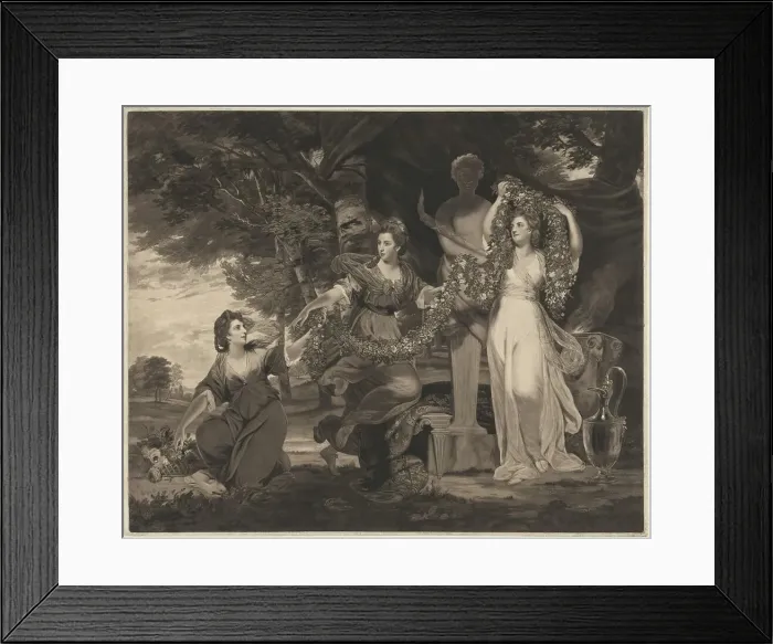 Framed Print : A Sacrifice to Hymen (Three Daughters of Sir William Montgomery), 1776. Creator: Thomas Watson Framed Print : A Sacrifice to Hymen (Three Daughters of Sir William Montgomery), 1776. Creator: Thomas Watson