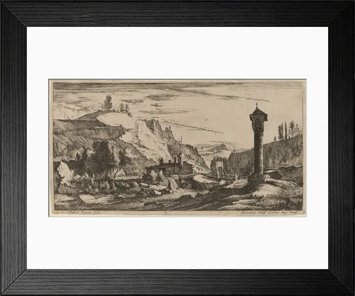 Framed Print : The Column: pl.1. Creators: Roelant Roghman, Melchior Küsel Framed Print : The Column: pl.1. Creators: Roelant Roghman, Melchior Küsel
