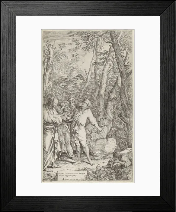 Framed Print : Diogenes Casting Away His Bowl, 1615-1673. Creator: Salvator Rosa Framed Print : Diogenes Casting Away His Bowl, 1615-1673. Creator: Salvator Rosa